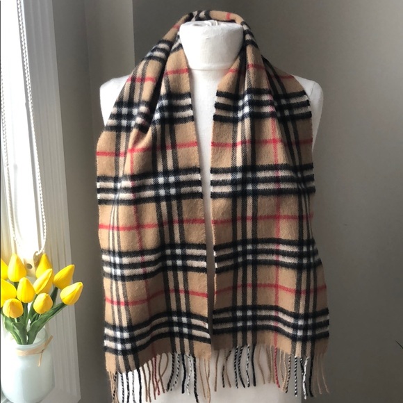 Burberry Accessories - BURBERRY RARE Vintage Check Cashmere Scarf